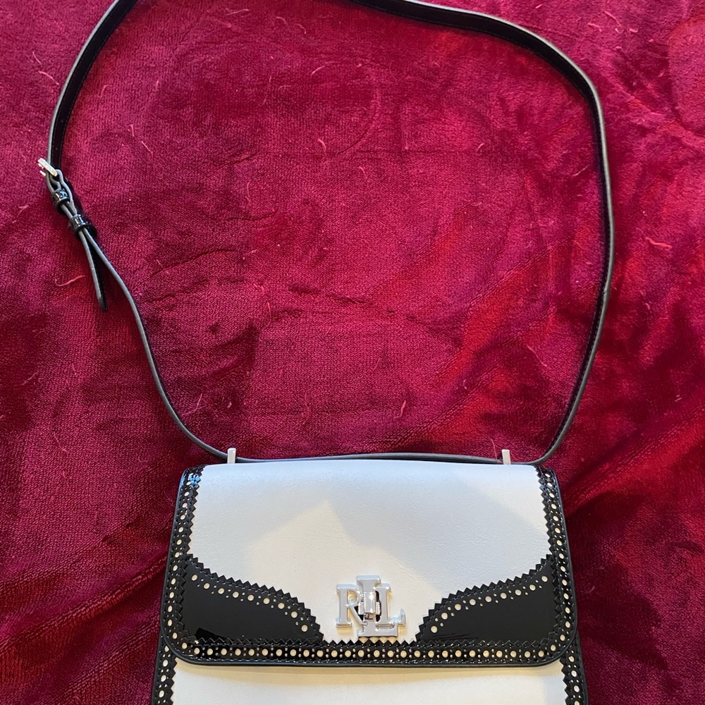 Ralph Lauren Black and White Crossbody Bag